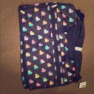 Le sportsac Black and hearts large weekender
